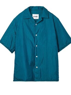 Jil Sander+ Teal Short-Sleeve Camp Shirt